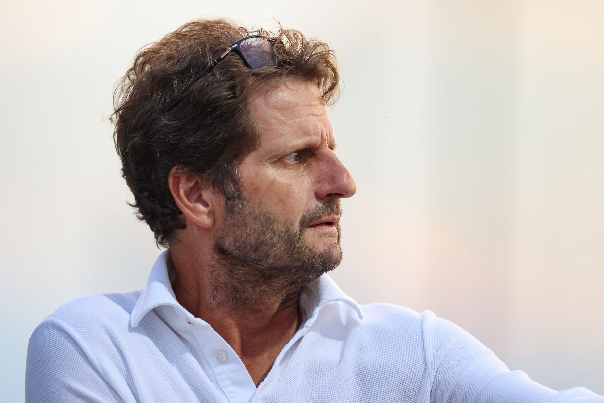 VINOVO, ITALY - AUGUST 21: Joe Montemurro Head coach of Juventus looks on prior to kick off in the UEFA Women's Champions League, CP Group 6 Final between Juventus and Qiryat Gat at Juventus Center Vinovo on August 21, 2022 in Vinovo, Italy. (Photo by Jonathan Moscrop/Getty Images )