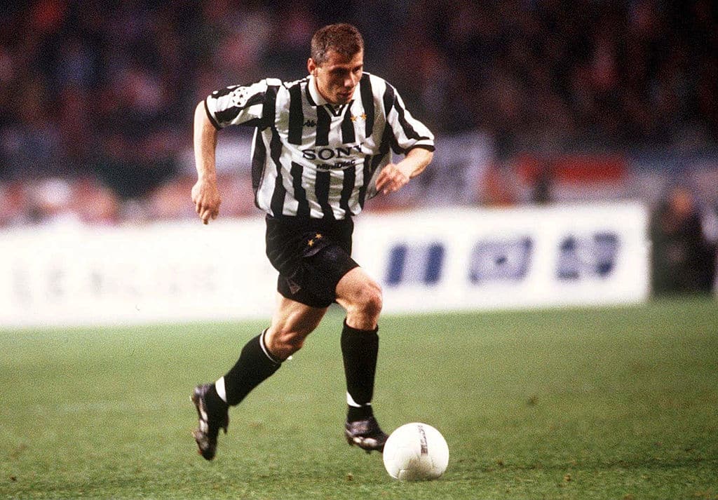 NETHERLANDS - APRIL 09: FUSSBALL: CHAMPIONS LEAGUE 96/97 A.AMSTERDAM-J.TURIN 1:2 9.4.97, Vladimir JUGOVIC/Juventus Turin (Photo by Bernd Lauter/Bongarts/Getty Images)