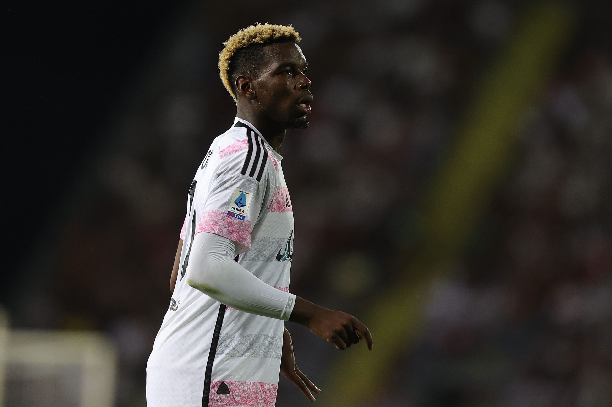 EMPOLI, ITALY - SEPTEMBER 3: Paul Labile Pogba of Juventus looks on during the Serie A TIM match between Empoli FC and Juventus at Stadio Carlo Castellani on September 3, 2023 in Empoli, Italy. (Photo by Gabriele Maltinti/Getty Images)