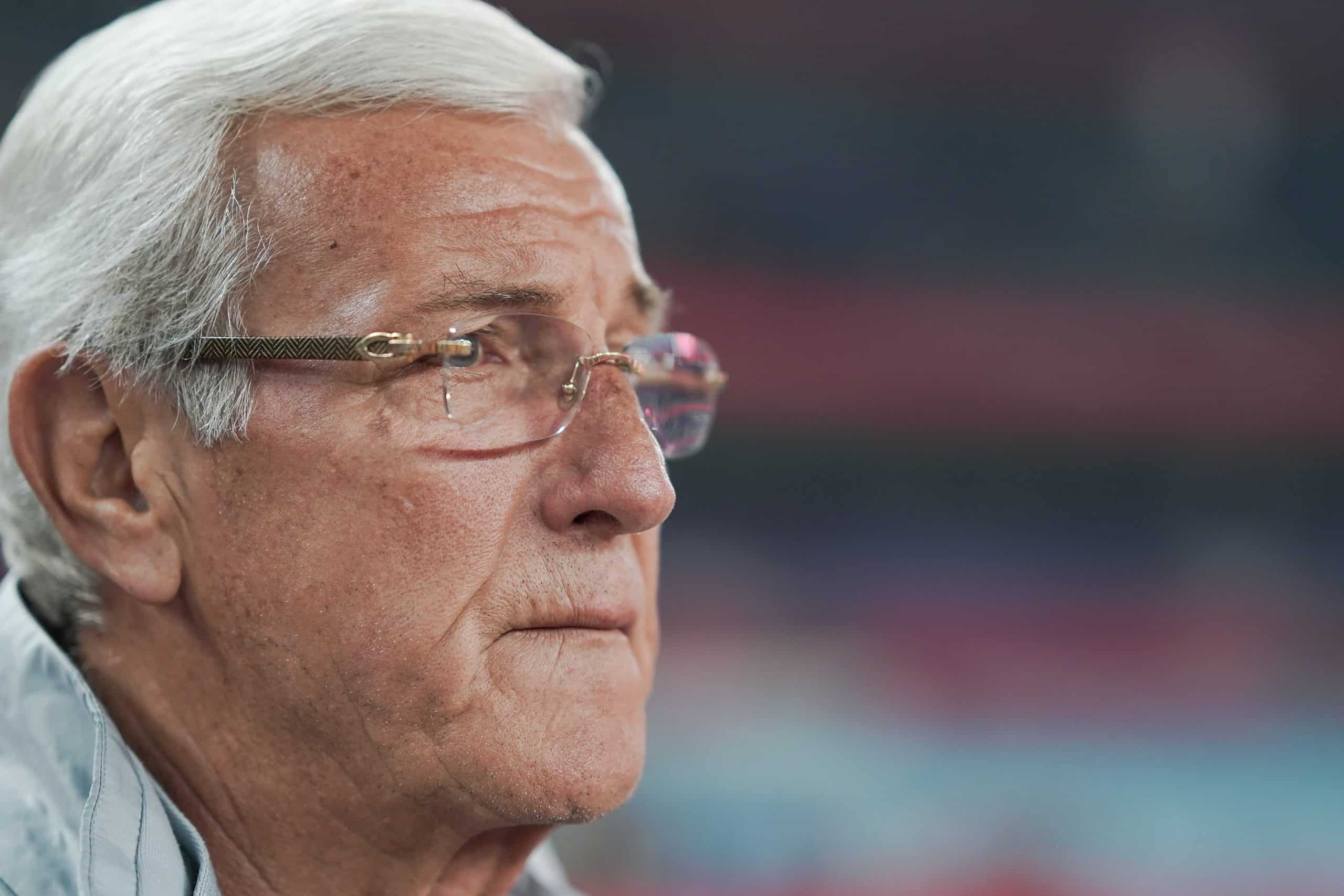 NANJING, CHINA - OCTOBER 16: Marcello Lippi, head coach of China looks on during the 2018 CFA Team China International Football match between Chinese national team and Syrian national team at Nanjing Olympic Sports Center on October 16, 2018 in Nanjing, China. (Photo by Lintao Zhang/Getty Images)