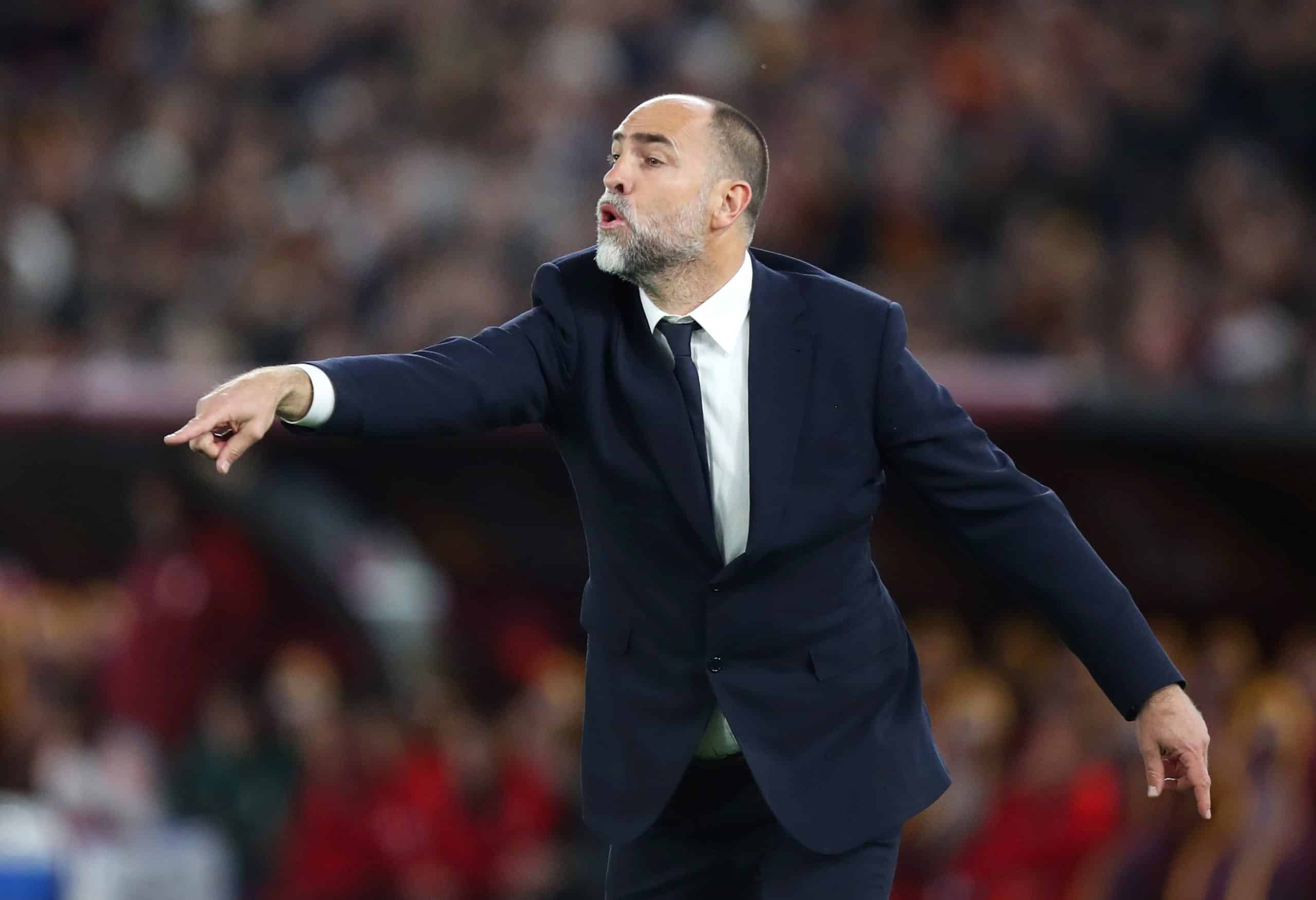 ROME, ITALY - APRIL 06: Igor Tudor, Head Coach of Juventus, reacts during the Serie A match between AS Roma and Juventus at Stadio Olimpico on April 06, 2025 in Rome, Italy. (Photo by Paolo Bruno/Getty Images)