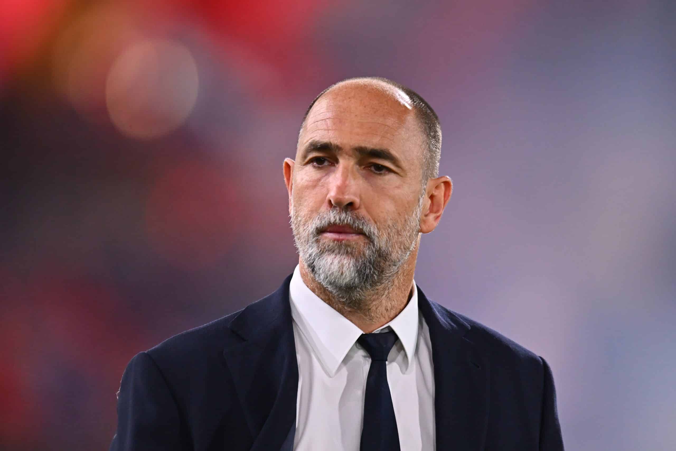 BOLOGNA, ITALY - MAY 04: Igor Tudor, Head Coach of Juventus, looks on prior to the Serie A match between Bologna and Juventus at Stadio Renato Dall'Ara on May 04, 2025 in Bologna, Italy. (Photo by Alessandro Sabattini/Getty Images)