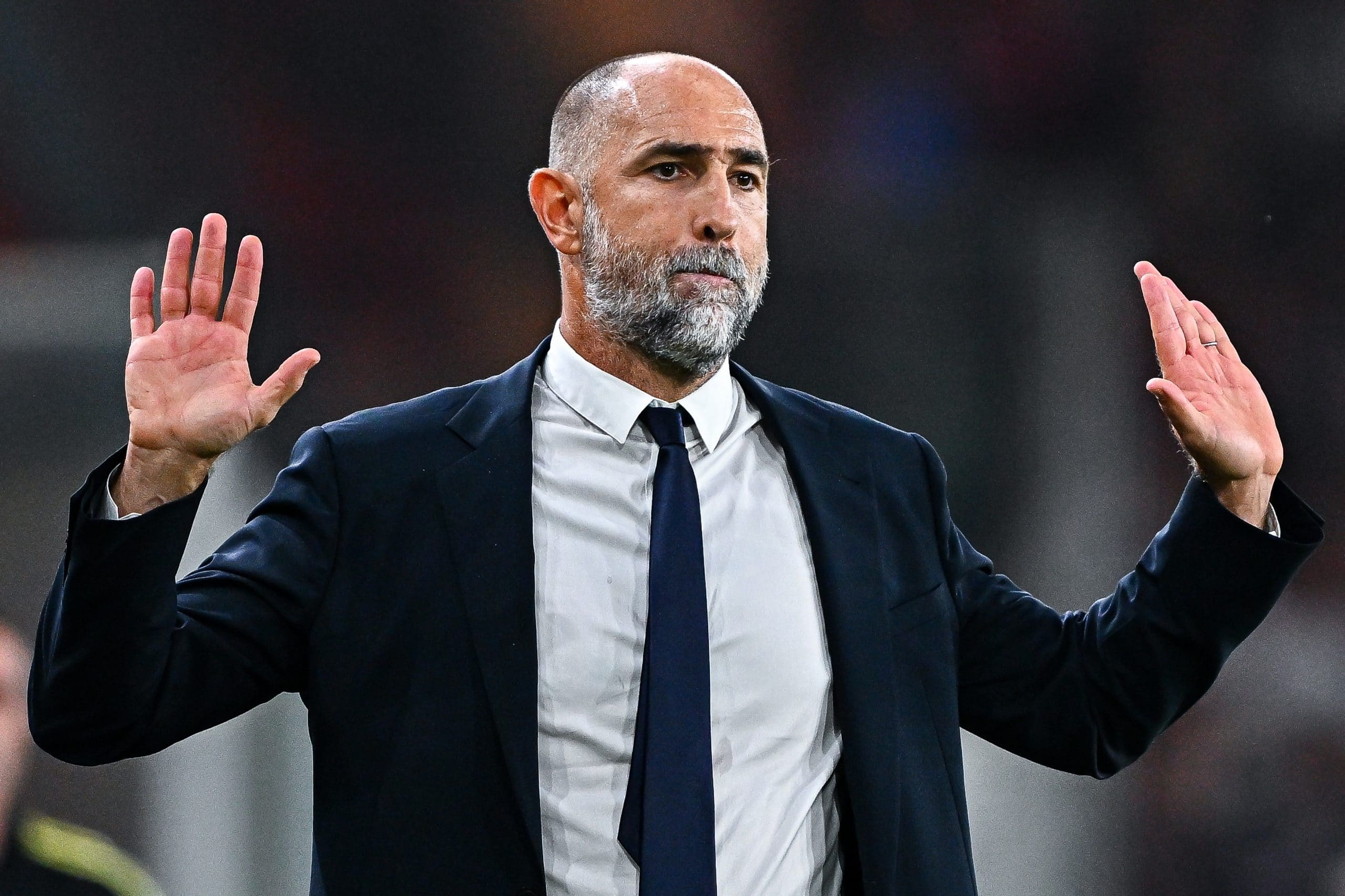 GENOA, ITALY - AUGUST 31: Igor Tudor, head coach of Juventus, reacts during the Serie A match between Genoa CFC and Juventus FC at Luigi Ferraris Stadium on August 31, 2025 in Genoa, Italy. (Photo by Simone Arveda/Getty Images)