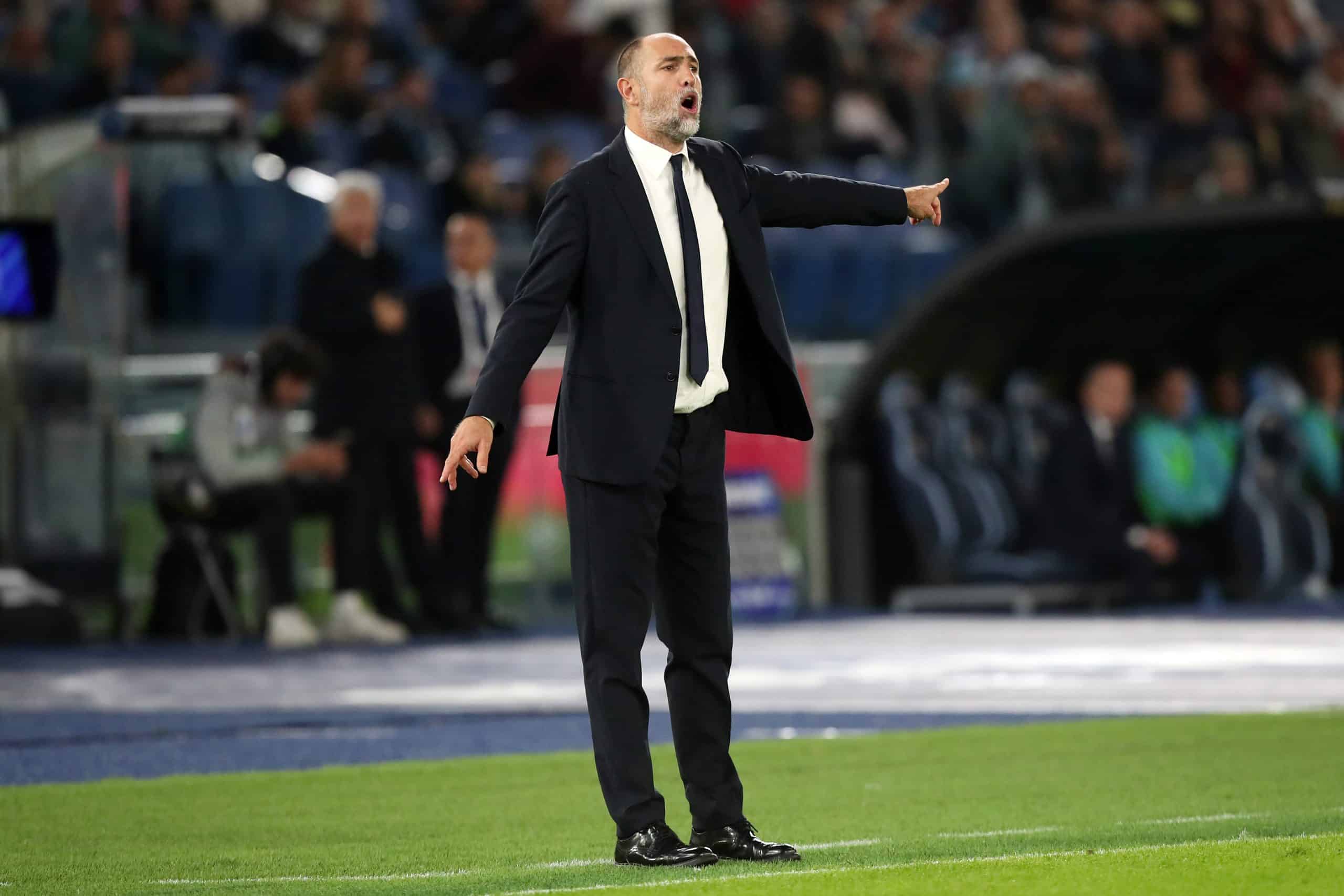 ROME, ITALY - OCTOBER 26: Igor Tudor, Head Coach of Juventus, reacts during the Serie A match between SS Lazio and Juventus FC at Stadio Olimpico on October 26, 2025 in Rome, Italy. (Photo by Paolo Bruno/Getty Images)