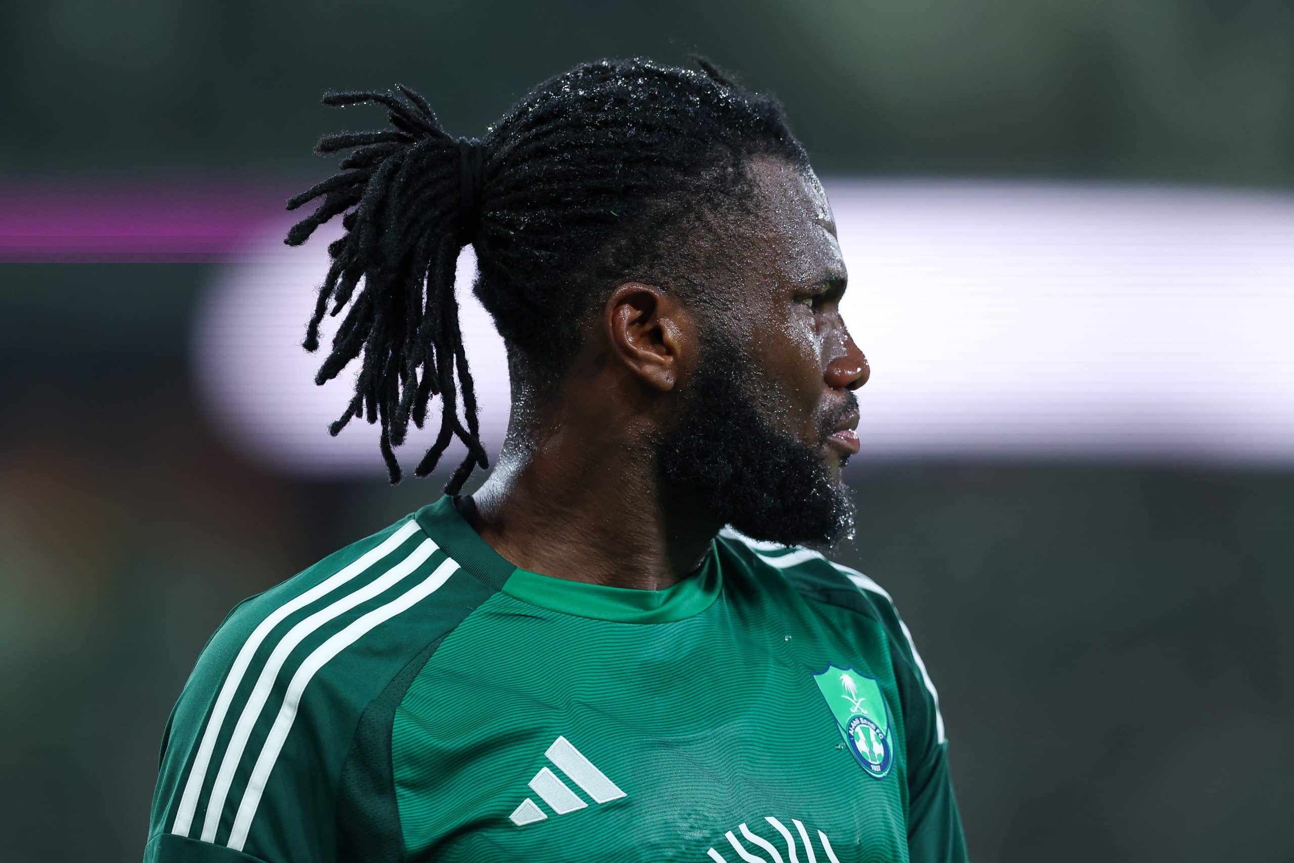 JEDDAH, SAUDI ARABIA - MARCH 11: Franck Kessie of Al Ahli looks on during the AFC Champions League Elite Round of 16 second leg match between Al-Ahli and Al-Rayyan at King Abdullah Sports City Stadium on March 11, 2025 in Jeddah, Saudi Arabia. (Photo by Yasser Bakhsh/Getty Images)