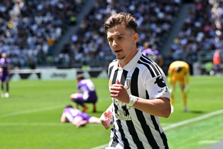 TURIN, ITALY - MAY 17: Francisco Conceicao of Juventus FC during the Serie A match between Juventus FC and ACF Fiorentina at Allianz Stadium on May 17, 2026 in Turin, Italy. (Photo by Chris Ricco/Getty Images)