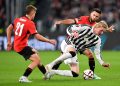 Nick Woltemade, passeur puis buteur, a permis à la Juventus d’éviter la défaite contre Rennes. (Getty)