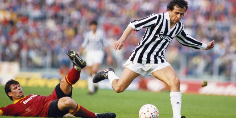 Michel Platini sous les couleurs de la Juventus