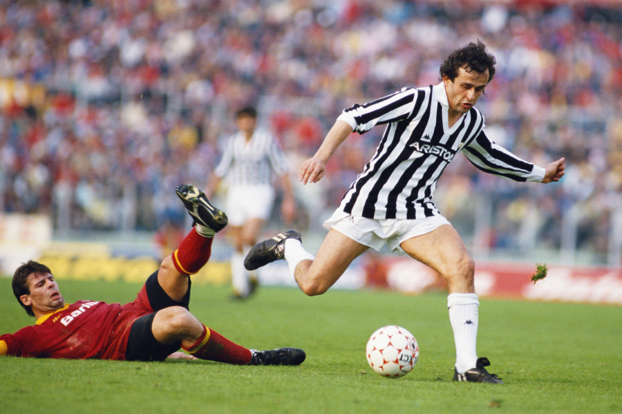 Michel Platini sous les couleurs de la Juventus